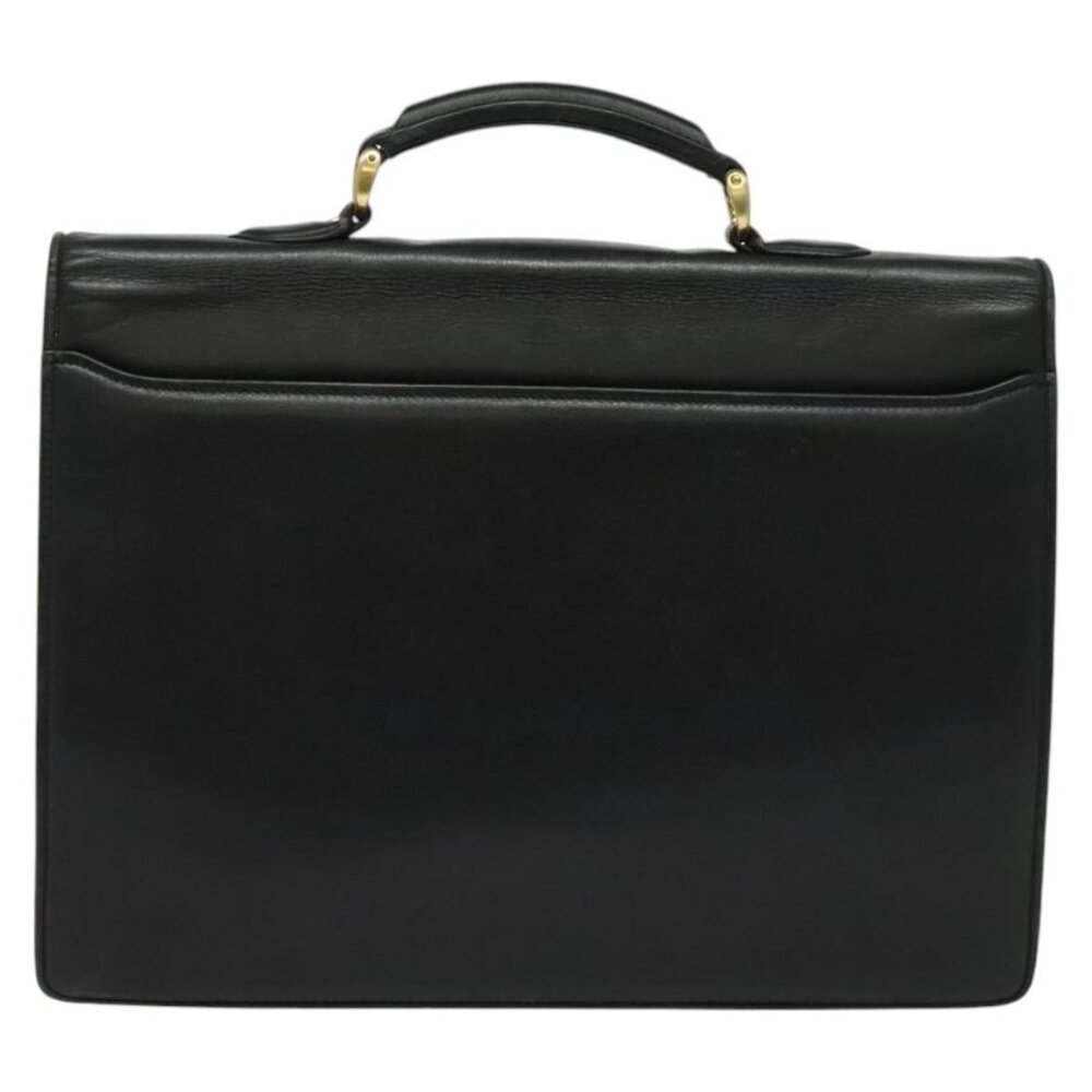 BALENCIAGA Business Bag Leather Black Gold Auth - Picture 3 of 16